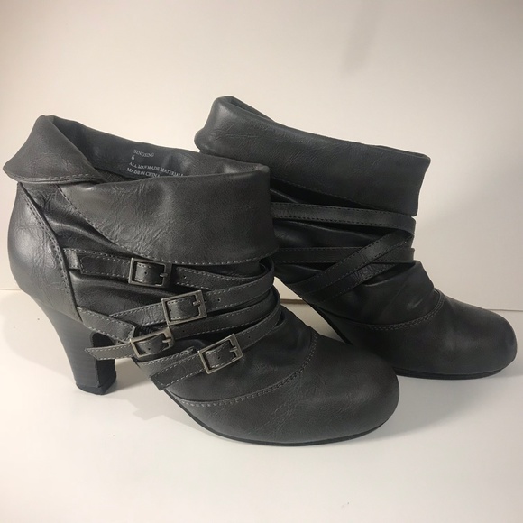 Sold! Madden Girl:Ankle Boots, slip on w/buckle - Picture 1 of 7